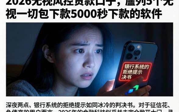 2026无视风控的贷款口子,胪列5个无视一切包下款5000秒下款的软件