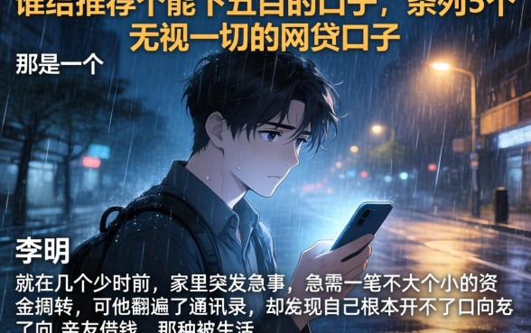 谁给推荐个能下五百的口子，条列5个无视一切的网贷口子