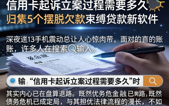 信用卡起诉立案过程需要多久，归集5个摆脱欠款束缚贷款新软件