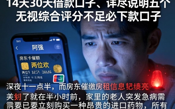 14天30天借款口子，详尽说明五个无视综合评分不足必下款口子