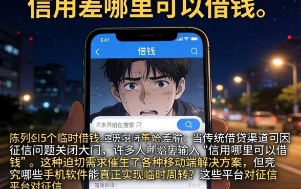 信用差哪里可以借钱,陈列5个手机可以临时借钱的软件