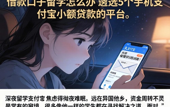 借款口子留学怎么办，遴选5个手机支付宝小额贷款的平台