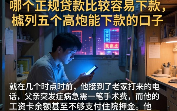 哪个正规贷款比较容易下款，胪列五个高炮能下款的口子