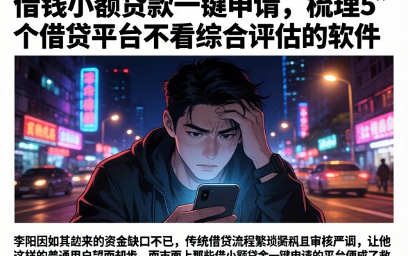借钱小额贷款一键申请，梳理5个借钱平台不看综合评估的软件