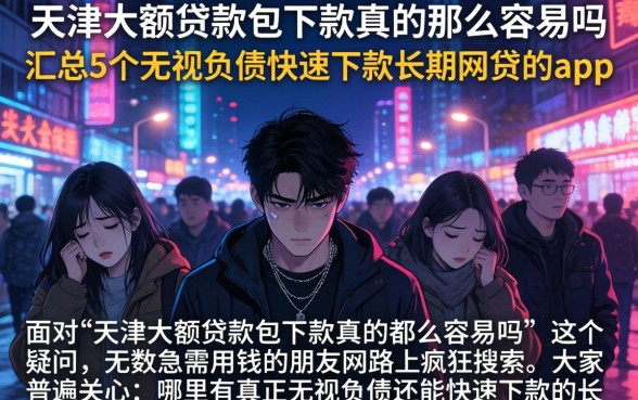 天津大额贷款包下款真的那么容易吗，汇总5个无视负债快速下款长期网贷的app