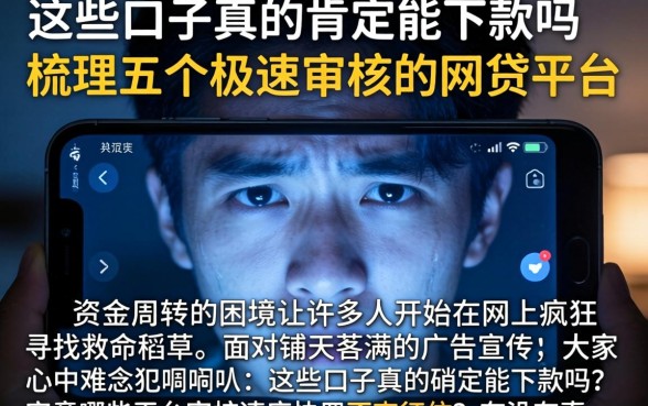 这些口子真的肯定能下款吗,梳理五个极速审核的网贷平台