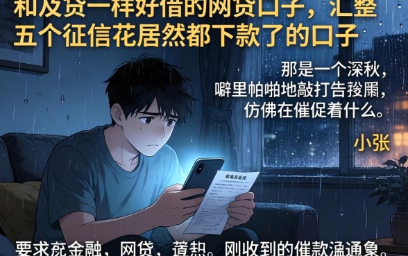 和及贷一样好借的网贷口子，汇整五个征信花居然都下款了的口子