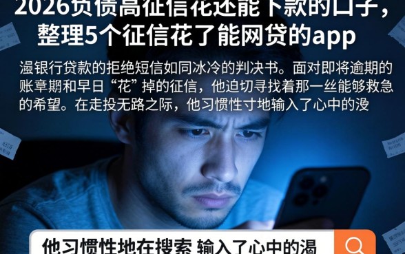 2026负债高征信花还能下款的口子,整理5个征信花了能网贷的app