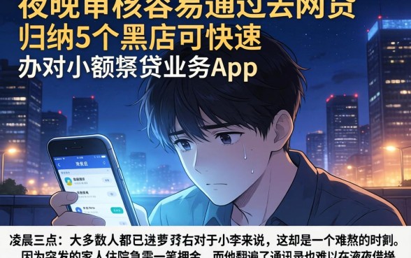夜间审核容易通过的网贷，归纳5个黑户可快速办理小额贷款业务的app