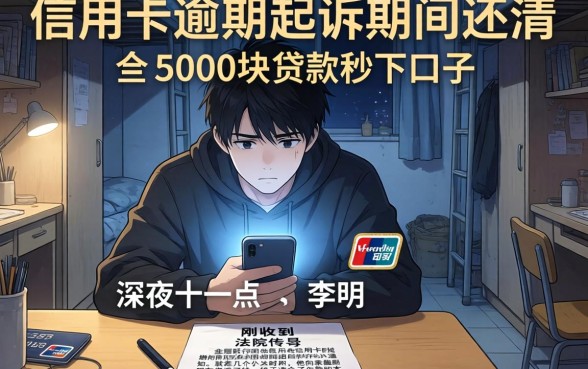 信用卡逾期起诉期间还清，概括五个5000块贷款秒下口子