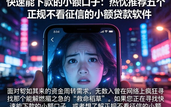 快速能下款的小额口子,热忱推荐五个正规不看征信的小额贷款软件