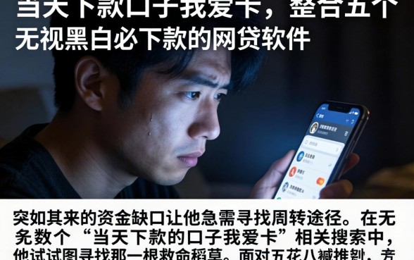 当天下款的口子我爱卡，整合五个无视黑白必下款的网贷软件
