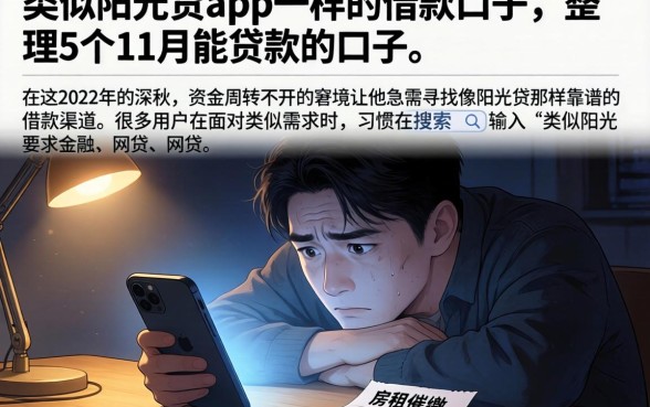 类似阳光贷app一样的借款口子,整理5个11月能贷款的口子