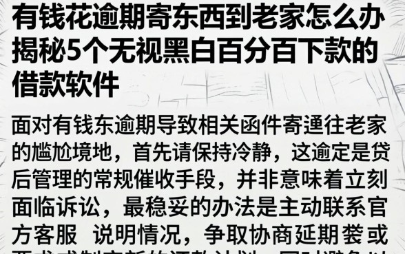 有钱花逾期寄东西到老家怎么办,揭秘5个无视黑白百分百下款的借款软件