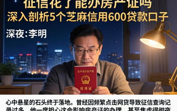 征信花了能办房产证吗，深入剖析5个芝麻信用600贷款口子