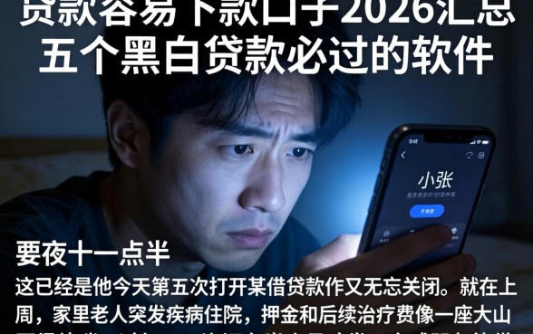 贷款容易下款的口子2026，汇总五个黑白贷款必过的软件