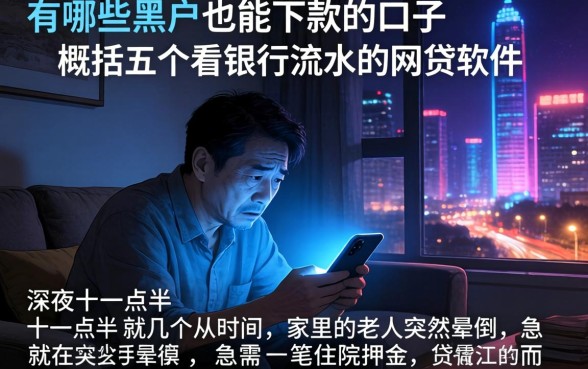 有哪些黑户也能下款的口子,概括五个看银行流水的网贷软件
