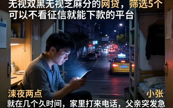 无视双黑无视芝麻分的网贷,筛选5个可以不看征信就能下款的平台