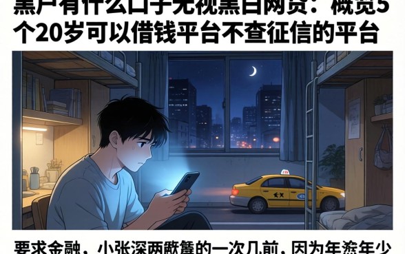 黑户有什么口子无视黑白网贷,概览5个20岁可以借钱平台不查征信的平台