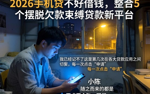 2026手机贷不好借钱，整合5个摆脱欠款束缚贷款新平台