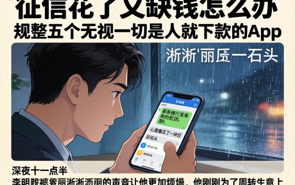 征信花了又缺钱怎么办，规整五个无视一切是人就下款的app