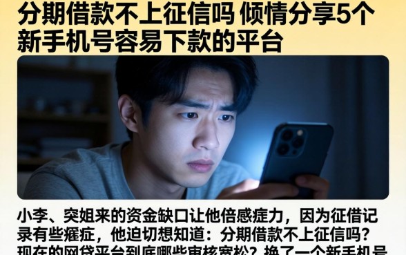 分期借款不上征信吗，倾情分享5个新手机号容易下款的平台
