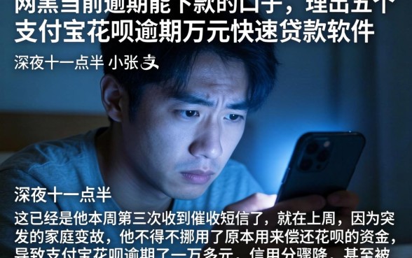 网黑当前逾期能下款的口子，理出五个支付宝花呗逾期万元快速贷款软件