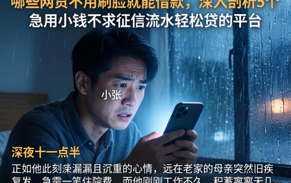 哪些网贷不用刷脸就能借款，深入剖析5个急用小钱不求征信流水轻松贷的平台