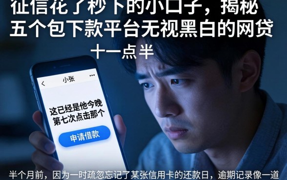 征信花了秒下的小口子，揭秘五个包下款平台无视黑白的网贷
