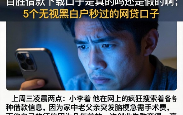 百胜借款下载口子是真的吗还是假的啊，详细阐述5个无视黑白户秒过的网贷口子