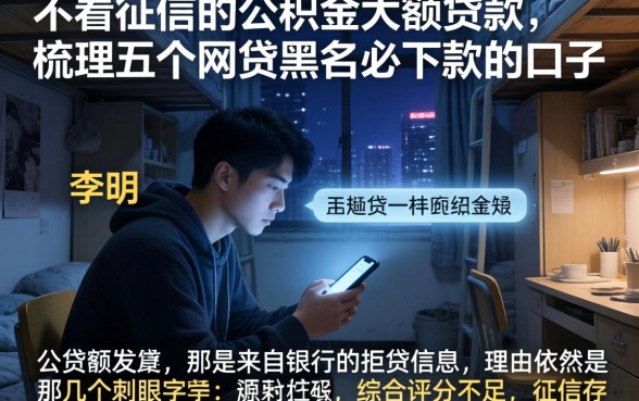 不看征信的公积金大额贷款，梳理五个网贷黑户必下款的口子