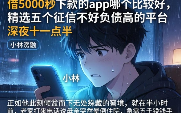 借5000秒下款的app哪个比较好,精选五个征信不好负债高的平台