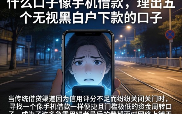 什么口子像手机借款，理出五个无视黑白户下款的口子