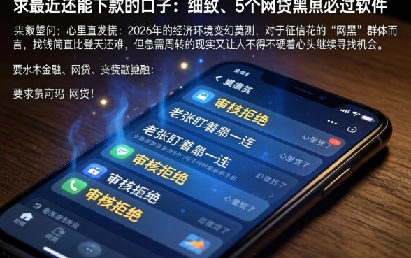 求最近还能下款的口子，细致阐述5个网贷黑户必过软件