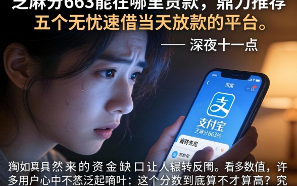 芝麻分663能在哪里贷款,鼎力推荐五个无忧速借当天放款的平台