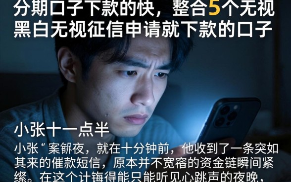 分期的口子下款的快，整合5个无视黑白无视征信申请就下款的口子