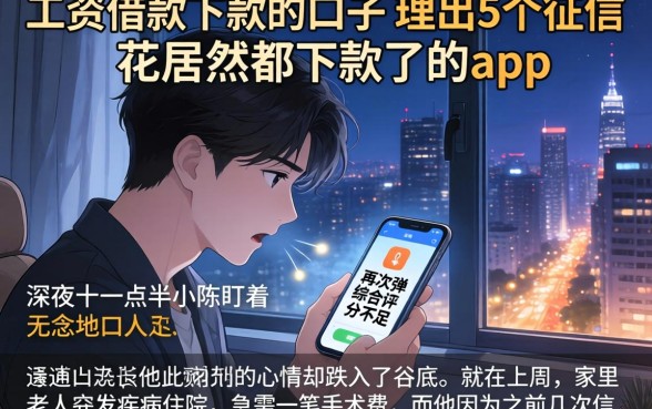 工资借款下款的口子，理出5个征信花居然都下款了的app