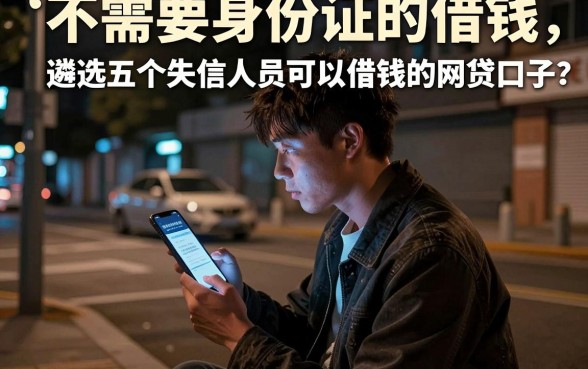 不需要身份证的借钱,遴选五个失信人员可以借钱的网贷口子