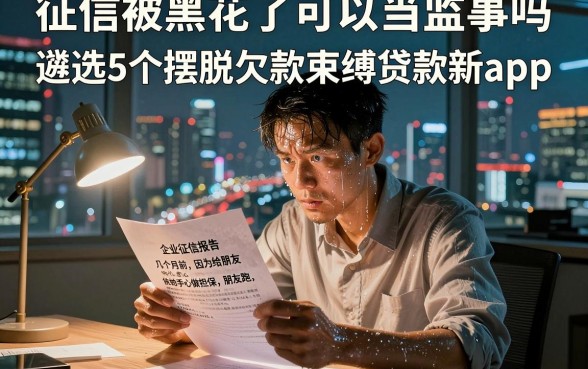 征信被黑花了可以当监事吗,遴选5个摆脱欠款束缚贷款新app