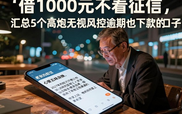 借1000元不看征信,汇总5个高炮无视风控逾期也下款的口子