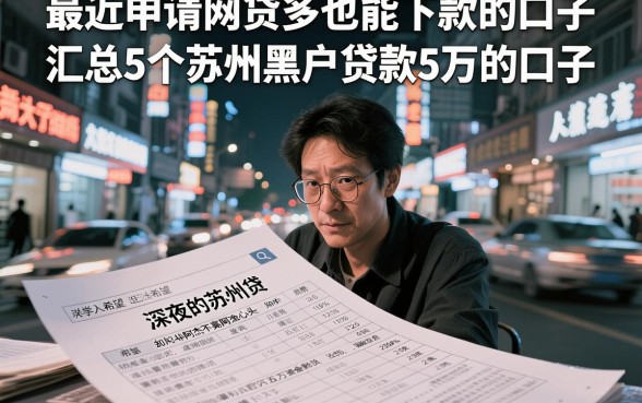 最近申请网贷多也能下款的口子,汇总5个苏州黑户贷款5万的口子