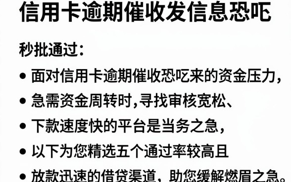 信用卡逾期催收发信息恐吓，条列五个秒批通过的网贷平台