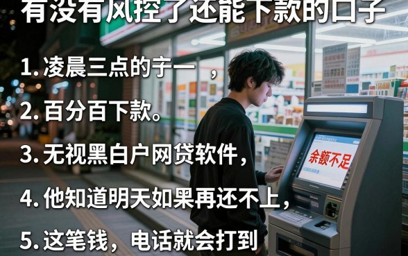 有没有风控了还能下款的口子，条列5个百分百下款无视黑白户网贷软件