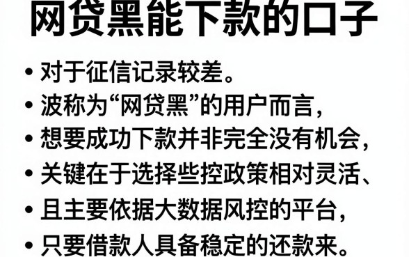 网贷黑能下款的口子，条列5个利息低的网贷app