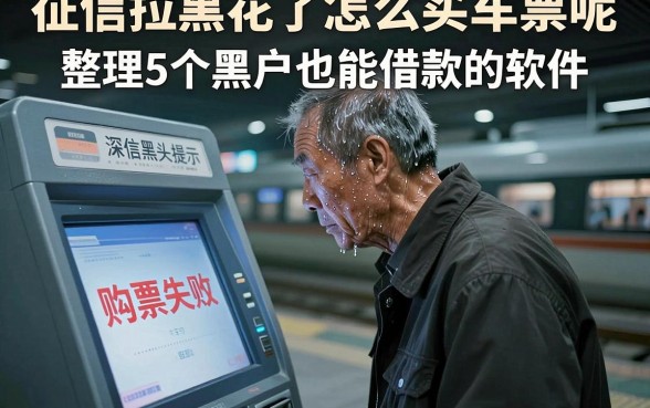征信拉黑花了怎么买车票呢，整理5个黑户也能借款的软件
