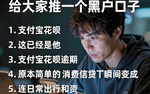 给大家推一个黑户口子，胪列五个支付宝花呗逾期万元快速贷款平台