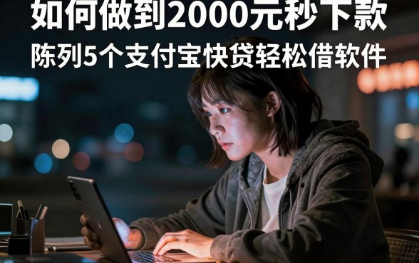 如何做到2000元秒下款,陈列5个支付宝快贷轻松借软件