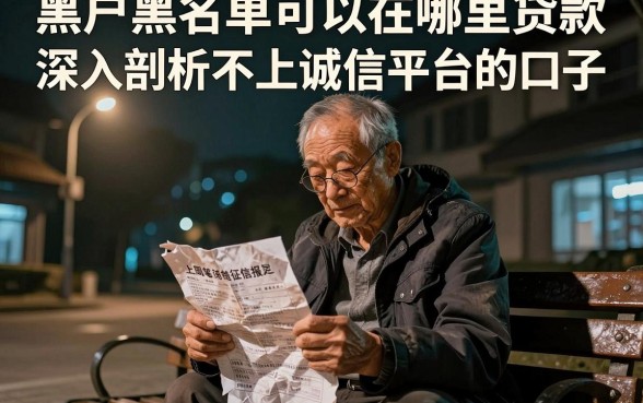 黑户黑名单可以在哪里贷款,深入剖析五个贷款不上诚信平台的口子