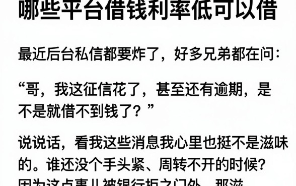 哪些平台借钱利率低可以借，陈列五个不看负债和征信的软件