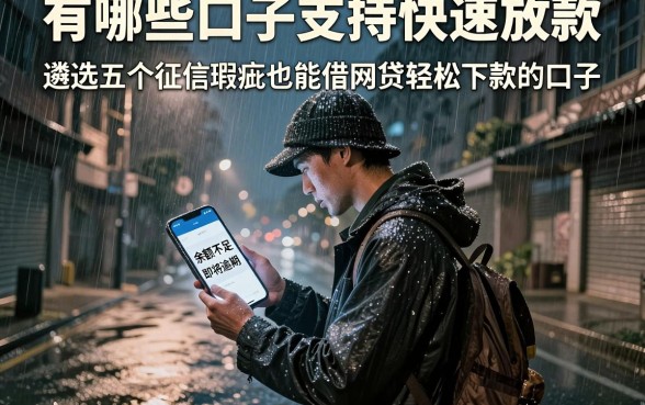 有哪些口子支持快速放款，遴选五个征信瑕疵也能借网贷轻松下款的口子